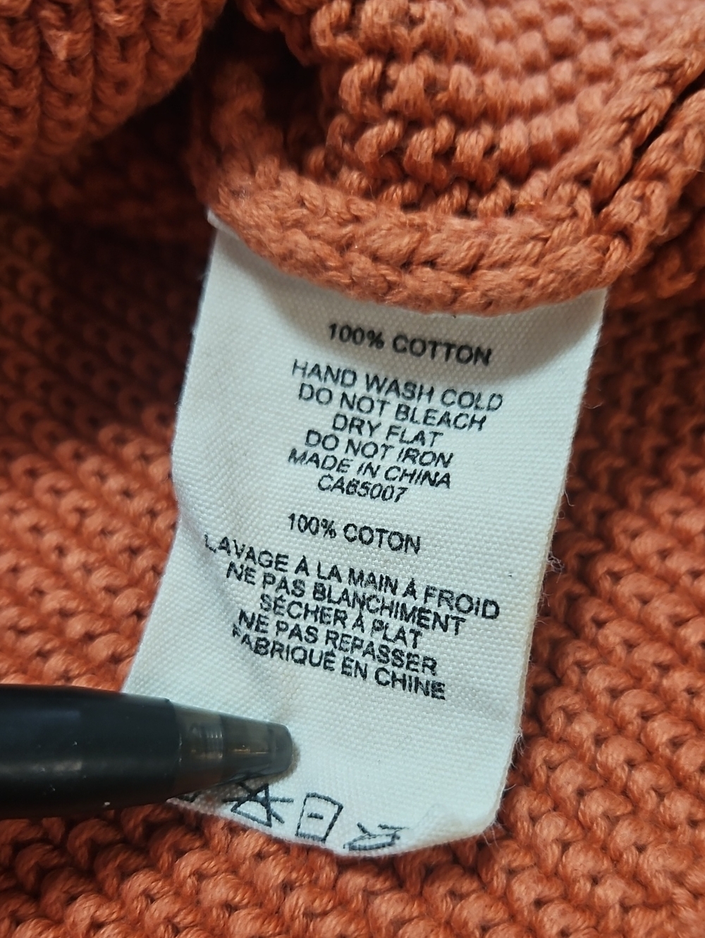 Jackson Rowe Orange Knit Button-Front Cardigan Sweater Size Small - Picture 8 of 8